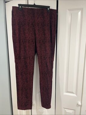 Dark red and black Alfani Velvet Pants